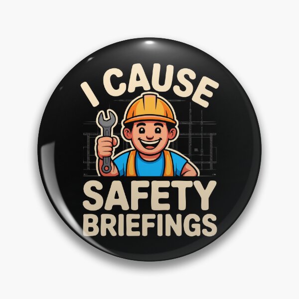 Item preview, Funny Construction Safety Briefing Hard Hat Humor Builder Worker designed and sold by w1ckerman.