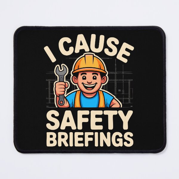 Item preview, Funny Construction Safety Briefing Hard Hat Humor Builder Worker designed and sold by w1ckerman.