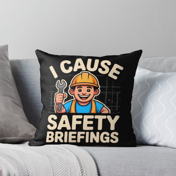Item preview, Funny Construction Safety Briefing Hard Hat Humor Builder Worker designed and sold by w1ckerman.