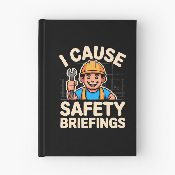 Item preview, Funny Construction Safety Briefing Hard Hat Humor Builder Worker designed and sold by w1ckerman.