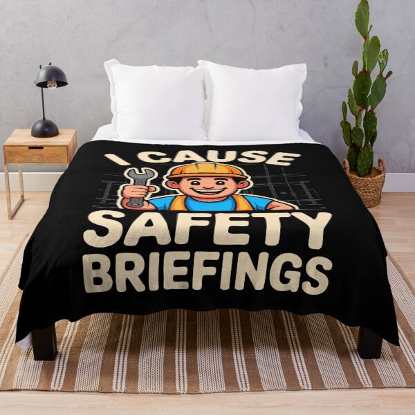 Item preview, Funny Construction Safety Briefing Hard Hat Humor Builder Worker designed and sold by w1ckerman.