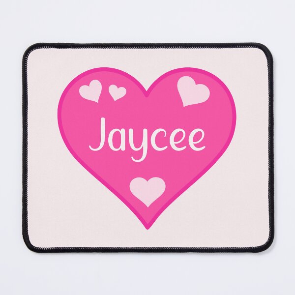 Aperçu de l'œuvre Nom de Jaycee Coeur rose créée et vendue par Jeallan Designs.