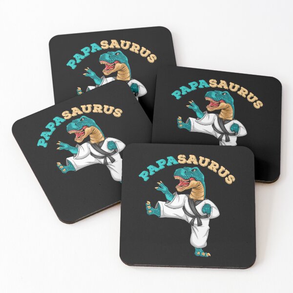 Item preview, Papasaurus TRex Dinosaur Funny Papa Saurus Karate Daddy designed and sold by MintaApparel.