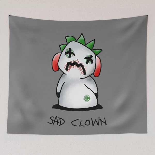 Item preview, Sad Clown Ghost designed and sold by Yeomans Cartoons.