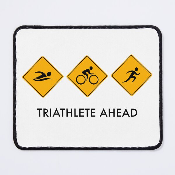 Item preview, Triathlete Ahead – Swim, Bike, Run Sign designed and sold by AlfeArts.