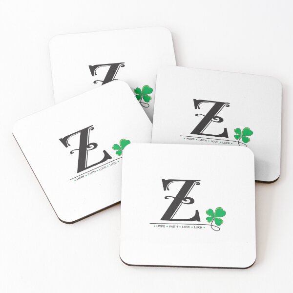 Item preview, A-Z Lucky Four-Leaf Clover Alphabet Design_Z designed and sold by LittleBrushes.