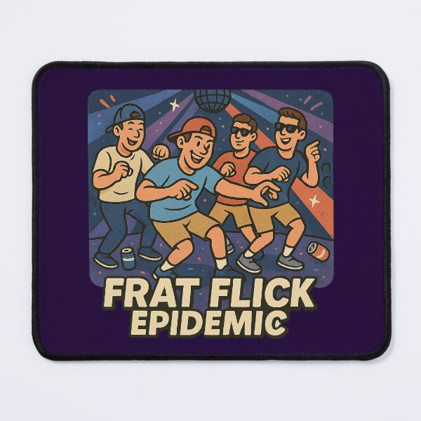 Item preview, Frat Flick Epidemic – Funny College Party Meme Design designed and sold by Bratak.
