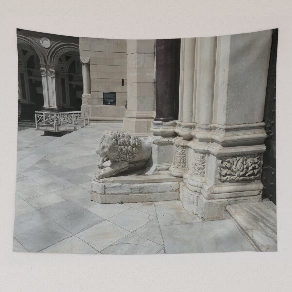 Item preview, Marble Lion Carving Outside The Duomo In Napoli designed and sold by Malcolm Snook.