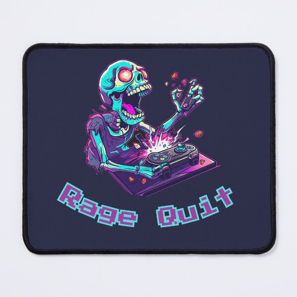 Item preview, Rage Quit Skeleton Gamer – Retro Neon Gaming Sticker designed and sold by 404Foundry.