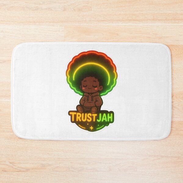 Item preview, Trust Jah – Chibi Reggae Black Boy | Neon Rasta Afro designed and sold by OsasChild.