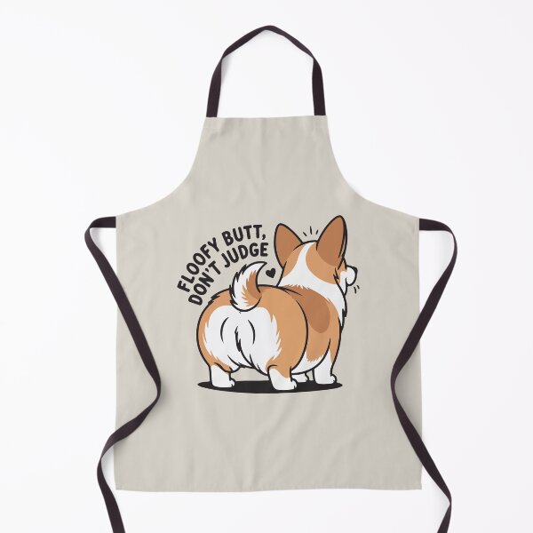Item preview, Floofy Butt Don’t Judge Corgi Humor designed and sold by BrownHorse90s.