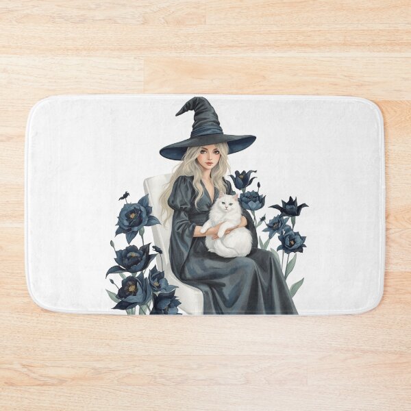 Item preview, Elegant Witch with Cat Halloween Art designed and sold by Moon2025.