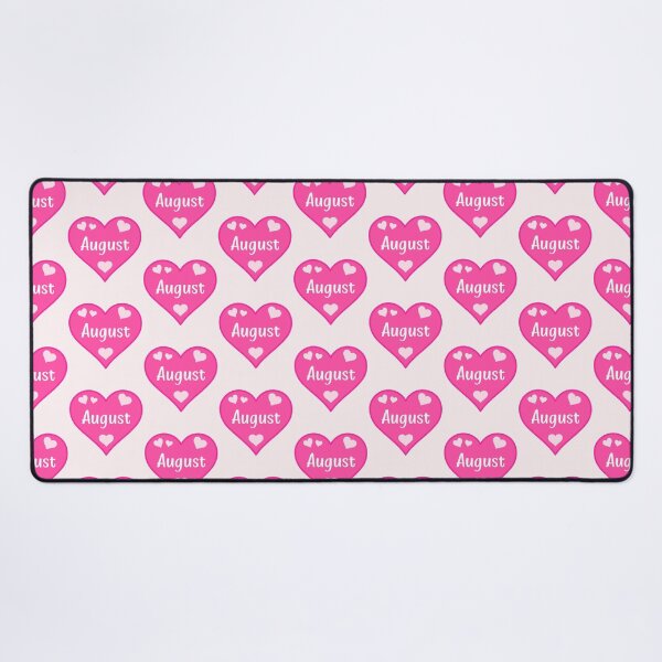 Item preview, August Name Pink Heart designed and sold by Jeallan Designs.