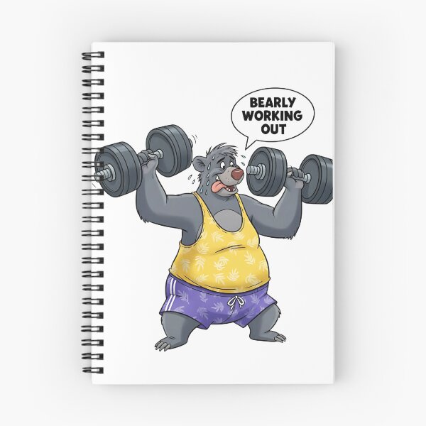 Item preview, Baloo Funny Workout Cartoon – "Bearly Working Out" Gym Design designed and sold by Sitred123.