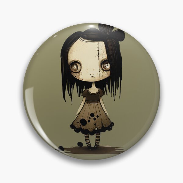 Item preview, Funny Cartoon Dark Gothic Style Little Doll Girl designed and sold by MintaApparel.