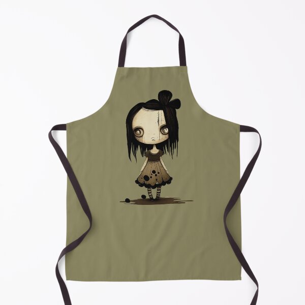 Item preview, Funny Cartoon Dark Gothic Style Little Doll Girl designed and sold by MintaApparel.