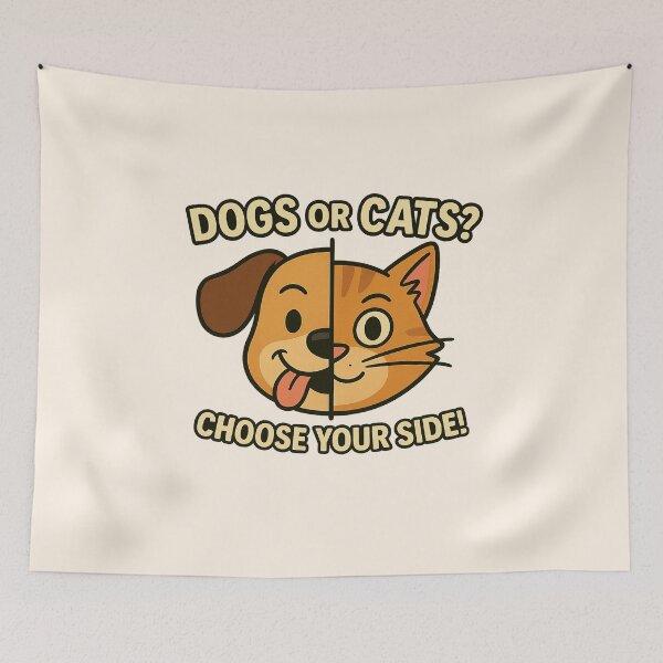 Item preview, Dogs or Cats? Choose Your Side! – Cute Pet Rivalry Design designed and sold by Bratak.