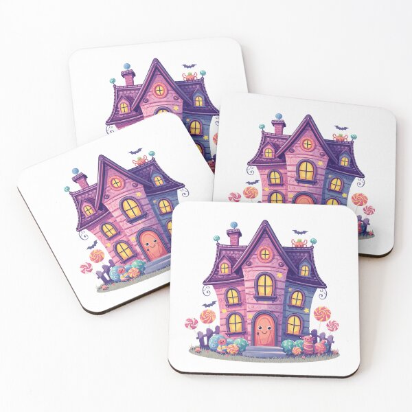 Item preview, Cute 3D Halloween Castle for Spinetingling Fun, a purple house with lights designed and sold by PWDigitalArt.