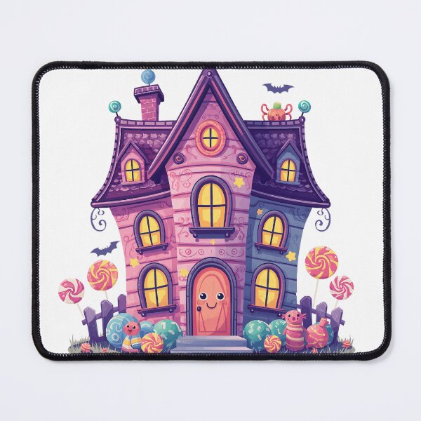 Item preview, Cute 3D Halloween Castle for Spinetingling Fun, a purple house with lights designed and sold by PWDigitalArt.