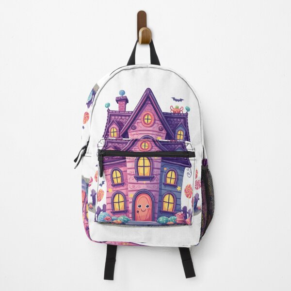 Item preview, Cute 3D Halloween Castle for Spinetingling Fun, a purple house with lights designed and sold by PWDigitalArt.