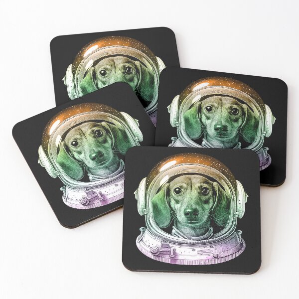 Item preview, Space Astro Dachshund Dog designed and sold by MintaApparel.