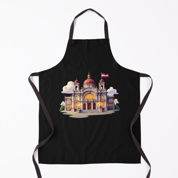 Item preview, Vienna State Opera in Austria 3D Cute Sketch with Austrian Flag, designed and sold by PaintMeWorld.