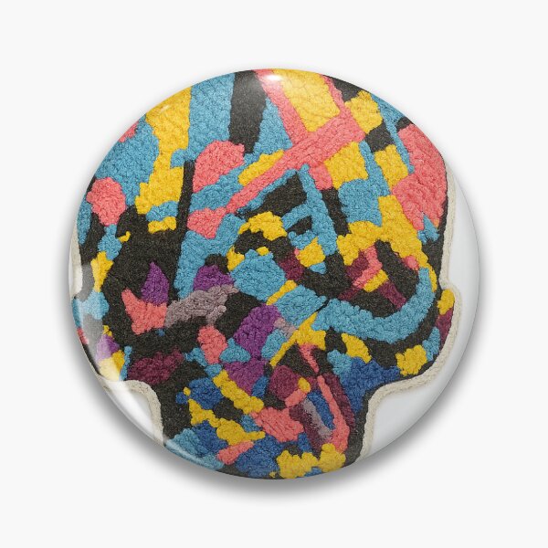 Item preview, Abstract Embroidered Skull Art designed and sold by Digital Thread Pro.