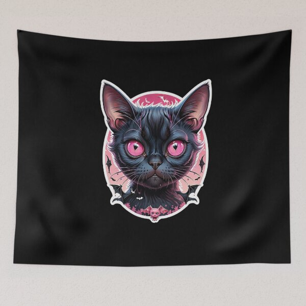 Item preview, Magic cat, Halloween Themed Print, Colored Graphics designed and sold by artdragongift 15.