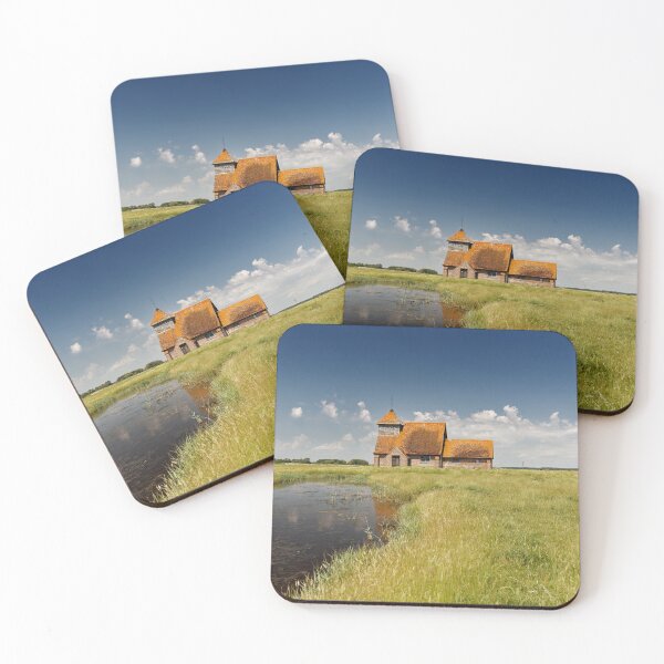Item preview, St Thomas Becket Church on the marshland in the village of Fairfield, Romney Marsh Kent England UK designed and sold by John Gilham - Landscape Photography.