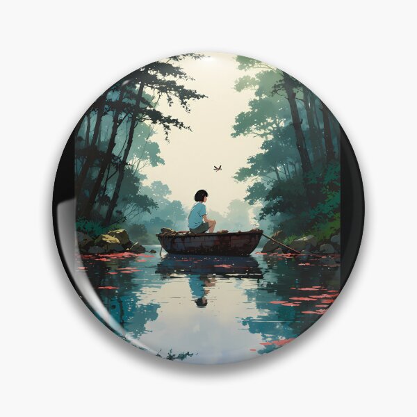 Item preview, Bamboo Forest River - A Dreamy Retro Anime Artwork designed and sold by RustinGalici.
