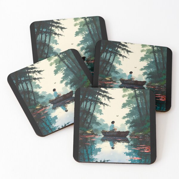 Item preview, Bamboo Forest River - A Dreamy Retro Anime Artwork designed and sold by RustinGalici.