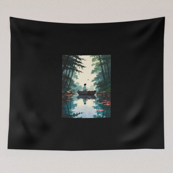 Item preview, Bamboo Forest River - A Dreamy Retro Anime Artwork designed and sold by RustinGalici.