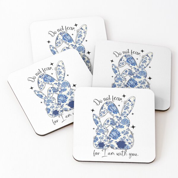 Item preview, Blue Floral Bunny Design – Cute Easter Rabbit Pattern designed and sold by TheRamesCo.
