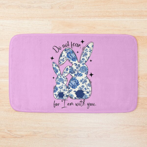 Item preview, Blue Floral Bunny Design – Cute Easter Rabbit Pattern designed and sold by TheRamesCo.