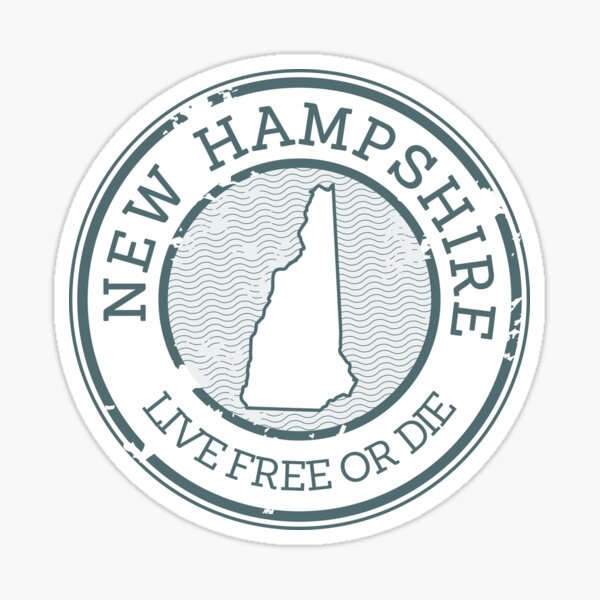 New Hampshire - Live Free or Die (Stamp) Sticker