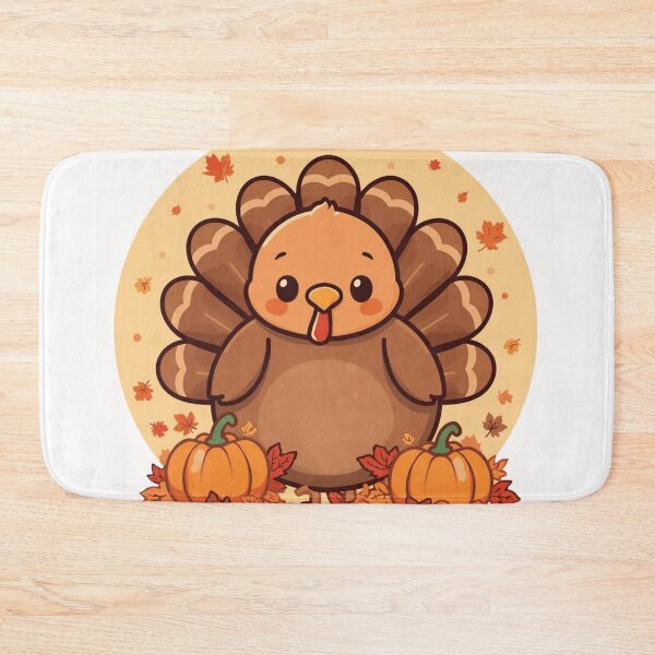 Item preview, Happy Thanksgiving Kawaii Turkey designed and sold by ArtBySylvia.