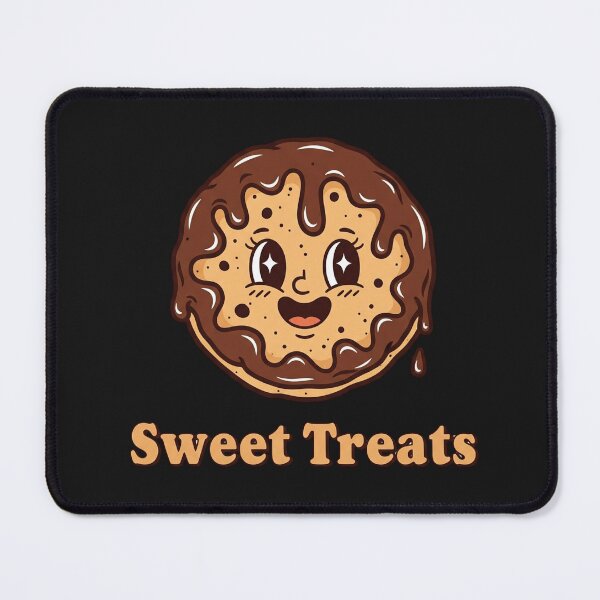 Item preview, Cute cookie logo with smiling face, dripping chocolate outline Stickers designed and sold by GeniePixel.