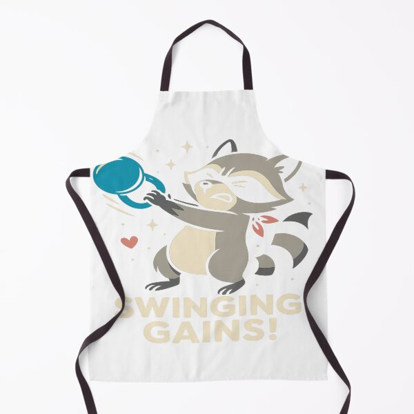 Item preview, Swinging Gains – Funny Kettlebell Raccoon Gym Meme | Trash Panda Power Workout Design designed and sold by Trendiihub.