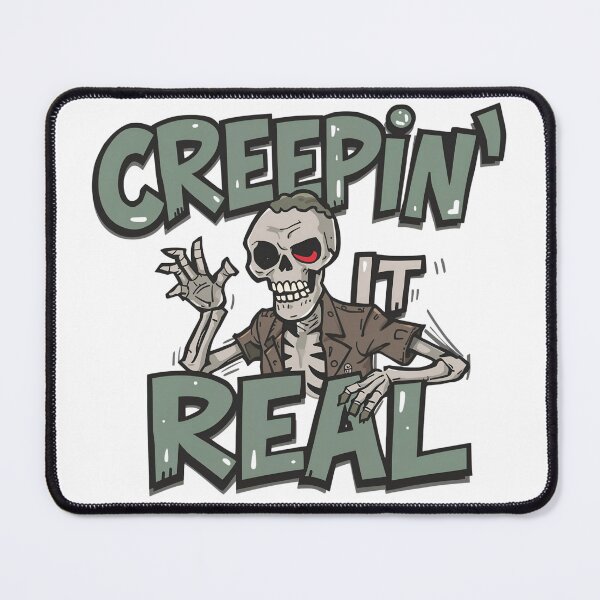 Item preview, Cool Hipster Skeleton 'Creepin' it Real' Halloween Design designed and sold by PWDigitalArt.