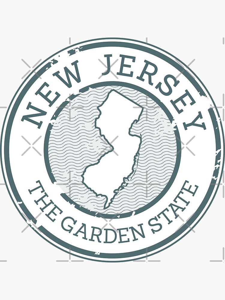 "New Jersey - The Garden State (Stamp)" Sticker For Sale By Stampusa ...