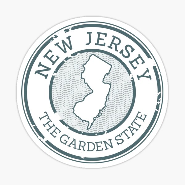 New Jersey - The Garden State (Stamp) Sticker