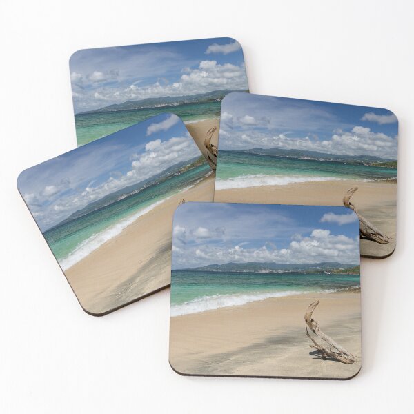 Item preview, Driftwood on the coral sand beach on the island of Grenada in the Caribbean Sea designed and sold by John Gilham - Landscape Photography.