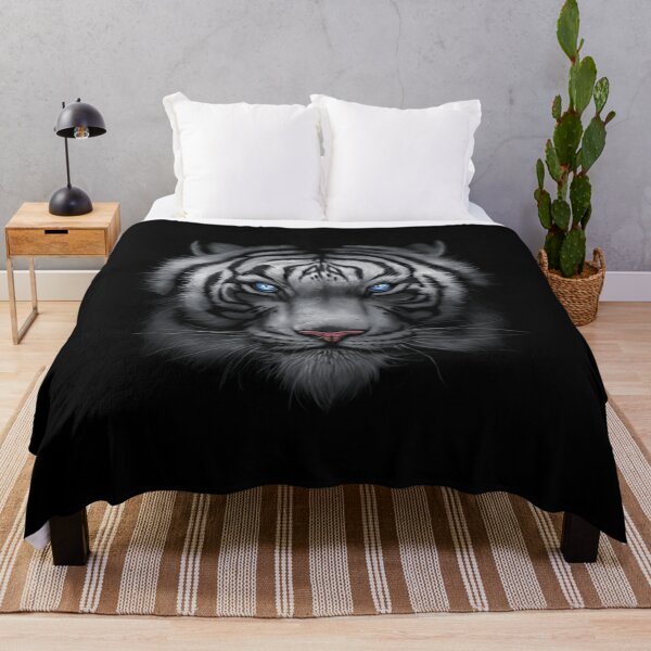 Item preview, White Tiger with Blue Eyes Face designed and sold by KA DESIGNS.