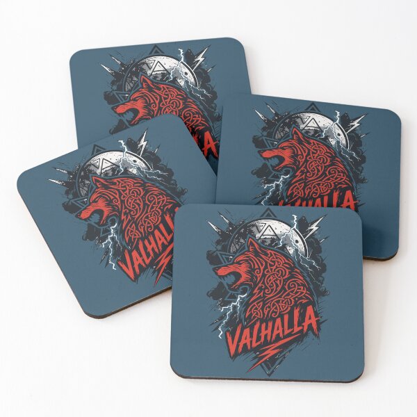 Item preview, Fenrir Ragnarok Tribal Viking Valhalla Norse designed and sold by TomFrontierArt.