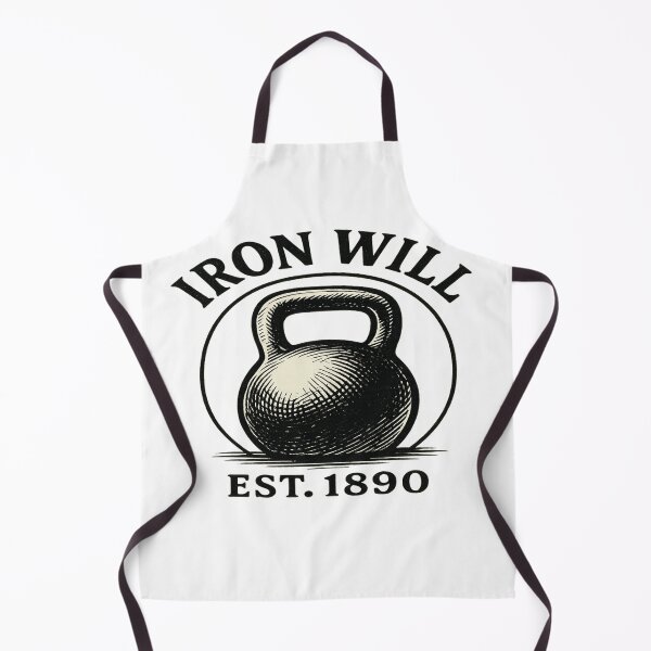 Item preview, Iron Will – Vintage Kettlebell Badge | Retro Strength Training Gym Design designed and sold by Trendiihub.