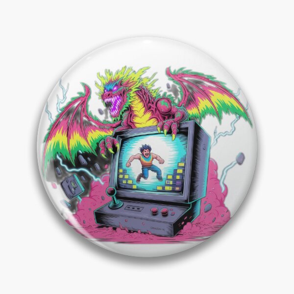 Artikelvorschau, Vintage Drache mit Retro-Handspiel, Legendäre Tiere, Drachenkunst, Legendärer Drache entworfen und verkauft von Expressions-Sel.