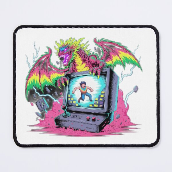 Item preview, vintage dragon with retro hand game ,Legendary Animals,dragon art,Legendary dragon designed and sold by Expressions-Sel.