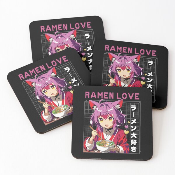 Item preview, Japanese Kanji Ramen Noodle Anime Girl designed and sold by FemmePod.