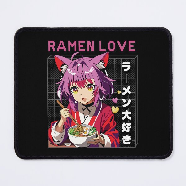 Item preview, Japanese Kanji Ramen Noodle Anime Girl designed and sold by FemmePod.