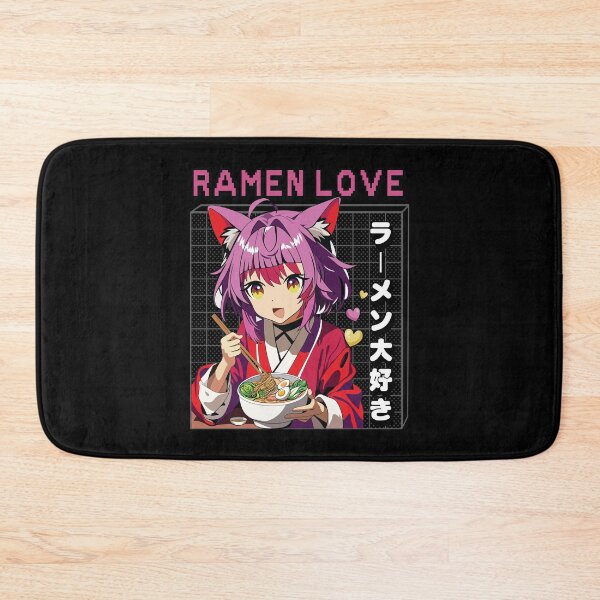 Item preview, Japanese Kanji Ramen Noodle Anime Girl designed and sold by FemmePod.